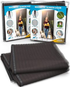 Puerta con mosquitera magnética (paquete de 2), cierre automático, apta para mascotas, mantiene alejados a los insectos, 26 imanes potentes, mosquitera magnética para puerta, Magnetic Screen Door (2 Pack), Self Closing, Pet Friendly, Keeps Bugs Out, 26 Mighty Magnets , Door Screen Magnetic
