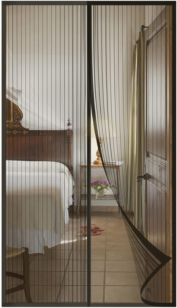 Mosquitera Cortina Puerta Magnetica Imantada Exterior, Corredera, Antimosquitos con Imanes, Tela Mosquiteras de Ventanas para Puertas del Balcón, Magnético Automático(150x200cm,negro), Mosquito Net Curtain Magnetic Door Magnetic Exterior, Sliding, Anti-mosquito with Magnets, Window Mosquito Net Fabric for Balcony Doors, Automatic Magnetic (150x200cm, black)
