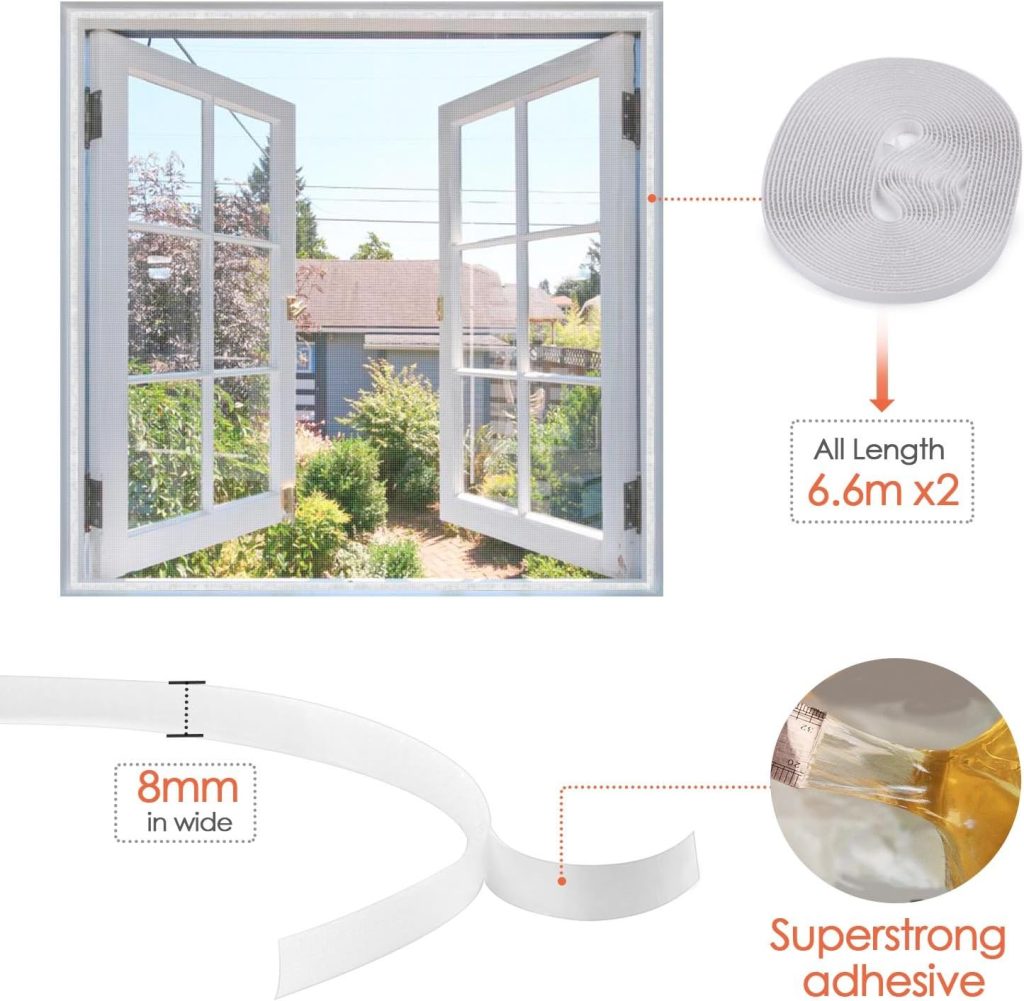 Mosquito net for casement window, Mosquitera para Ventana abatible