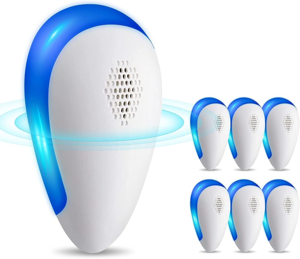 6 Packs Ultrasonic Pest Control Repeller, Electronic Pest Repellent Plug in Indoor for Insect Roaches Spider Ant Bug Mosquito Mouse Repellent for House Kitchen Garage Warehouse 2. Repelente ultrasónico de plagas, paquete de 6, repelente electrónico de plagas enchufable para interiores, repelente de insectos, cucarachas, arañas, hormigas, mosquitos, ratones, para casa, cocina, garaje, almacén