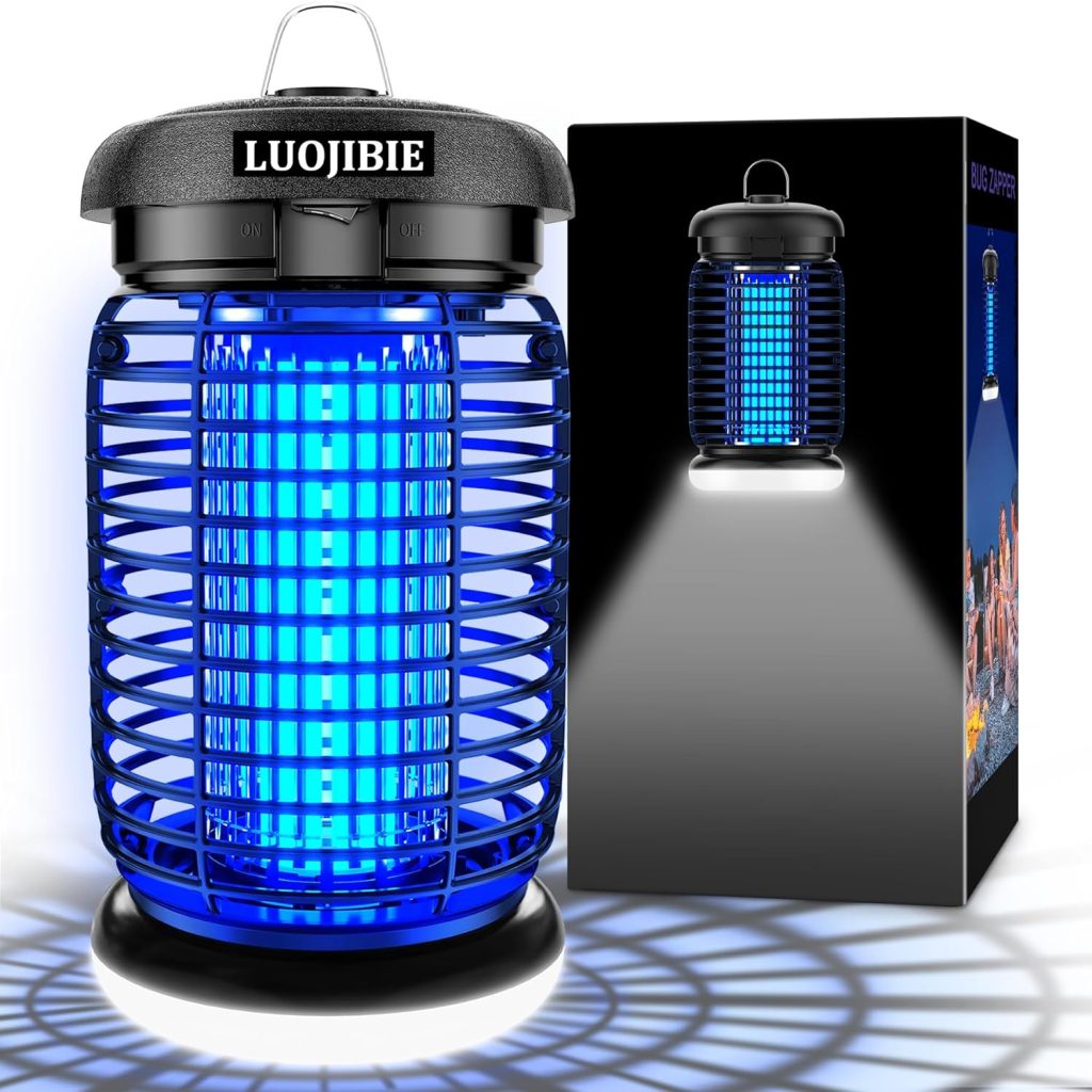 Bug Zapper Outdoor, Mosquito Zapper with LED Light, Fly Zapper Outdoor Indoor, Insect Zapper Electric Fly Traps, Plug in Mosquito Killer for Patio Yard, Matamosquito eléctrico para exteriores, matamosquito con luz LED, matamosquitos para exteriores e interiores, matamosquitos eléctrico para insectos, matamosquitos enchufable para patio y jardín