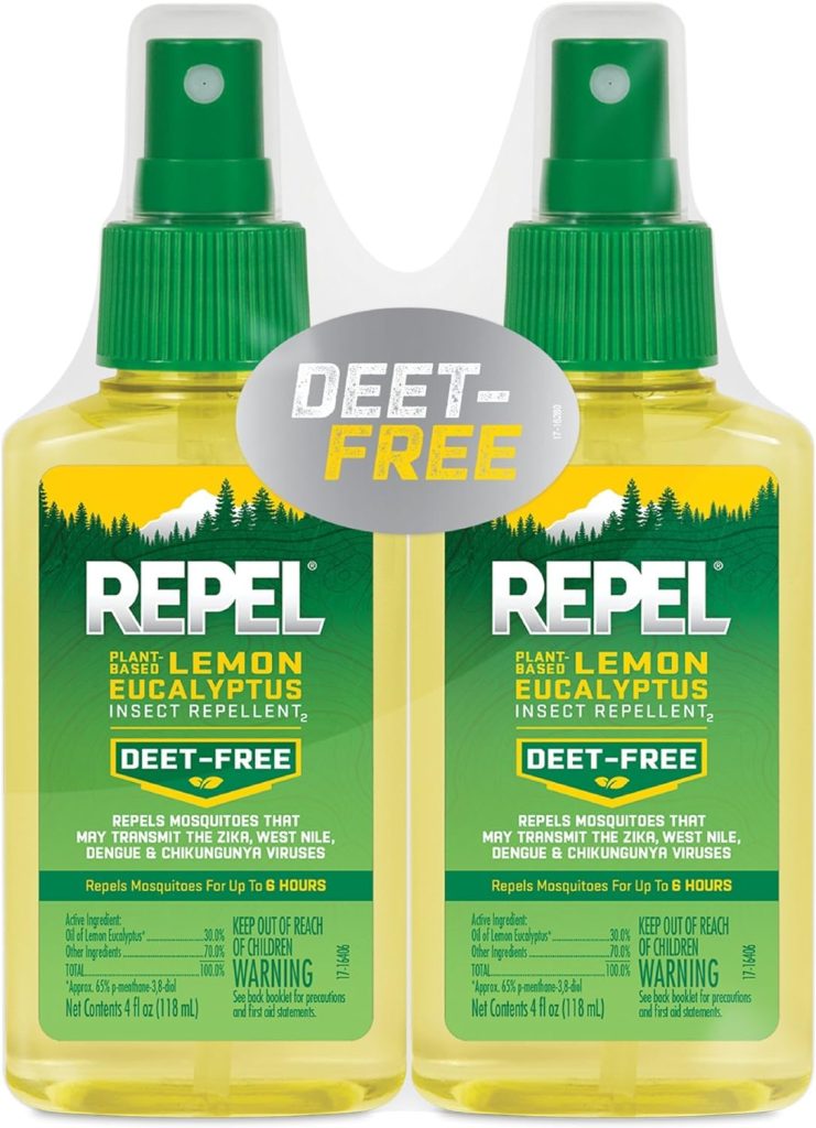 Repel Plant-Based Lemon Eucalyptus Insect Repellent, Mosquito Repellent, Pump Spray, 4 Ounce, (Pack of 2), Repelente de insectos y mosquitos a base de plantas de eucalipto y limón, en aerosol, 4 onzas (paquete de 2)