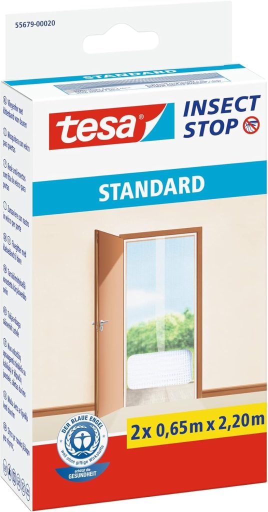 Insect Stop Standard, Adhesive Mosquito Net for Doors, Flexible Anti-Insect Mesh, Fixing System without Drilling, Insect Stop Standard, Mosquitera Adhesiva para Puertas, Malla Flexible Anti Insectos