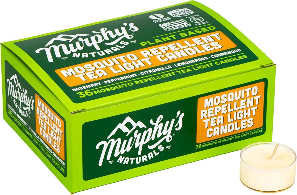Mosquito Repellent Tea Light Candles (36 Count). Velas de té repelentes de mosquitos (36 unidades)