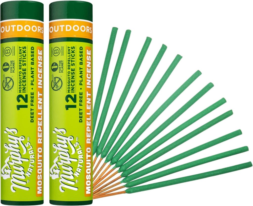Naturals Mosquito Repellent Incense Sticks (24 Count), Proven, Natural Ingredients Like Rosemary, Lemongrass and Citronella. Varillas de incienso repelentes de mosquitos Naturals (24 unidades), ingredientes naturales comprobados como romero, limoncillo y citronela