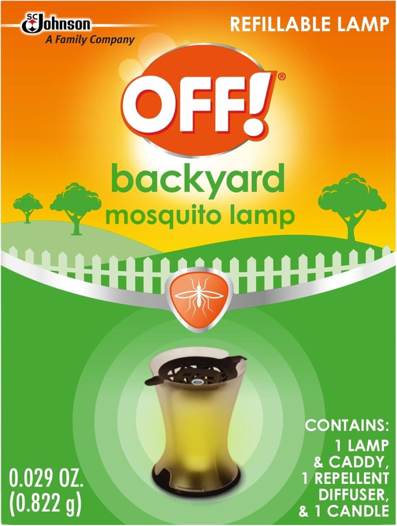 Refillable Mosquito Lamp, Repels Mosquitoes up to 10 x 10 feet. Lámpara antimosquitos recargable, repele mosquitos de hasta 10 x 10 pies
