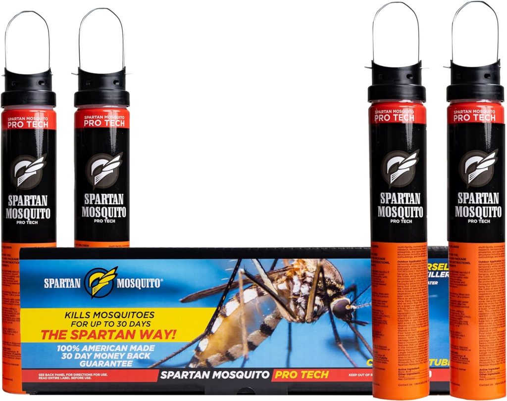 Spartan Mosquito Pro Tech, 1 Acre Pack 4 Tubes (2 Boxes) 100% American Made. Spartan Mosquito Pro Tech, paquete de 1 acre 4 tubos (2 cajas), 100 % fabricado en Estados Unidos